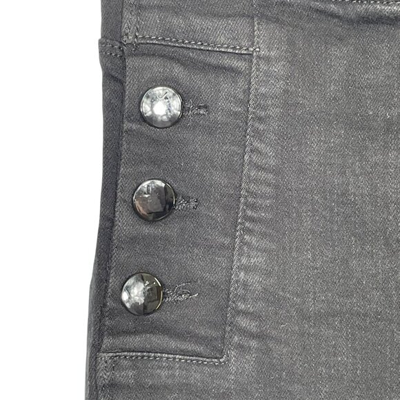 J Brand Natasha Skinny Button-Fly Hi-Rise Jeans in Seriously Black Size 25 - Picture 13 of 16